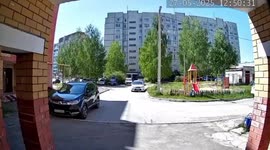 Burst pipe shoots fountain seven floors high in Russia