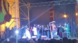 Stage collapses during school concert in Peru