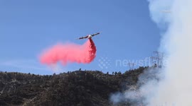 US, Bakersfield: Lebec Firefighters Engage in Ongoing Wildfire Part 2