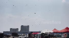 Dust devil tornado uproots market stalls in China