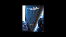Couple try to hide frustration as young girl sings Moana on delayed flight - 10m views on TikTok
