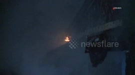 US, Los Angeles: Pasadena Shed Fire With Residence Evacuated