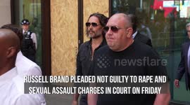 Russell Brand pleads not guilty to rape and sexual assault