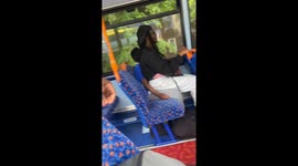 Couple’s unusual seating arrangement turns heads on bus 161
