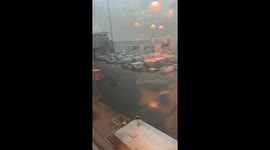 Windy mini-tornado at Edmonton Airport - over 250,000 views on tiktok