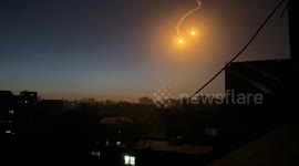 Israeli army launces flares over Gaza Strip