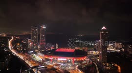 Türkiye: Galatasaray celebrate 25th league title with drone light show over RAMS Park
