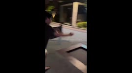 Pants fall off during trampoline jump in Gwangyang-si, South Korea