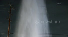 US, Los Angeles: Vermont Square Hit-and-Run Hydrant Crash