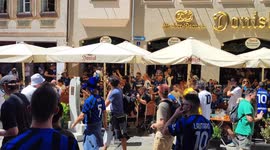 Inter Milan fans get ready for tonight's Champions League final in the Allianz Arena in Munich