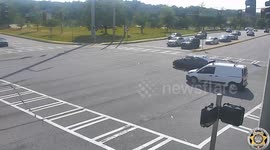 Red-Light Runner Flips Car, Cited After Duluth, Georgia Crash