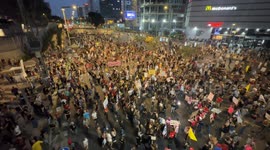Israel: Anti-Netanyahu demonstration held in Tel Aviv, Israel