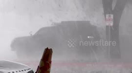 US: Storm in Austin Drops Hammer of Hail on Parked Cars