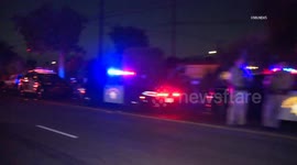 US, Los Angeles: Baldwin Park Multiple Officers Shot Part 3