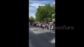 France: A massive march for Palestine took place today in Paris, France