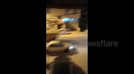 Israeli forces storm the city of Nablus through the 17 checkpoint