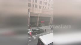 Guests flee as fire rips through hotel basement in Manhattan