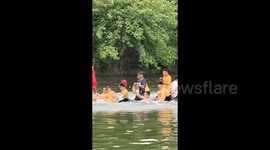 Dragon boat sinks mid-race during festival in China