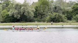 France: Dragon boat teams race on Seine River