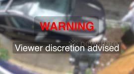 Shocking CCTV shows man 'doing a poo' outside family home in broad daylight