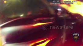 US: Hero Cop Rescues Firefighter’s Daughter From Flaming Car In Dramatic Freeway Save