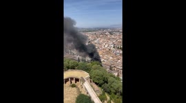 Spain: Fire Breaks Out at Vacant Building Near Historic Church in Granada