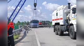 Two bridges collapse killing seven and injuring dozens more in Russia