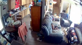 Missouri house explosion caught inside neighbor's home