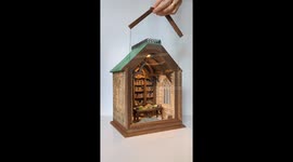 Artist builds a miniature Gothic castle room from scratch with realistic features