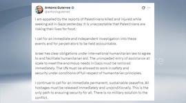 UN chief calls for immediate, independent probe into killing at aid distribution center in Gaza