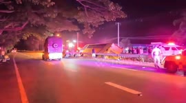 Bus crash kills two passengers and injures 10 others in Thailand