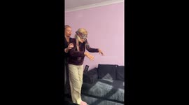 Daughter plays hilarious dog poop prank on her 74-year-old squeamish  mom