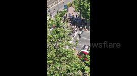 Serbia: People observe minutes of silence at the Faculty of law in Belgrade