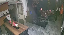 Turkey: Security Camera Captures Sound of Earthquake in Muğla