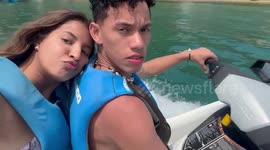 Jet ski crashes onto boat in Cumana, Venezuela