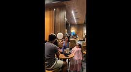 Family celebrates heartfelt gender reveal at Starbucks in Meycauayan, Philippines