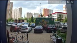 Brick thrown from 25th floor narrowly misses man in Krasnogorsk, Russia