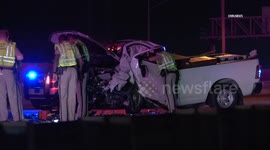 US, Phoenix: Phoenix Fatal I-17 Wrong-Way Collision With Sound On Tape