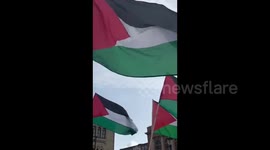 Norway: Activists staged a protest outside the Norwegian parliament to protest the state's continued funding and support for the war in the Gaza Strip