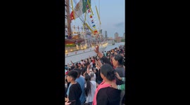 Cuauhtemoc Ship Filmed Shortly Before It Collided With Brooklyn Bridge