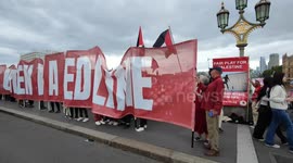 Red line for Palestine - Arms embargo & sanction now in London, UK