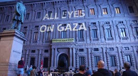 Italy: Milan projects “All Eyes on Gaza” on city hall in show of solidarity