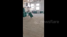 Chinese factory worker goes viral for hurling 200-litre steel drums with pinpoint accuracy