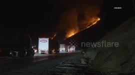 US, Bakersfield: Lebec Wildfire Breaks Out Evacuation Warnings Issued Part 1