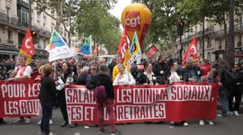 France: French union CGT stages protest in Paris over working conditions
