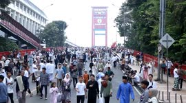 Indonesia: Hundreds of Indonesian Muslims attend Eid al-Adha prayer in Palembang