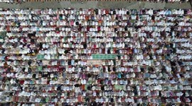 Indonesia: DRONE - Hundreds perform Eid al-Adha prayer in Indonesia