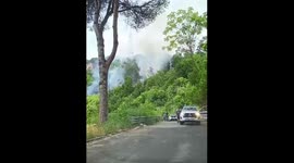 Italy: Fire Breaks Out on Monte Mario Hill, Prompting Road Closures in Rome