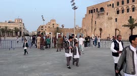 Libya: Muslims gather at Martyrs' Square in Tripoli for Eid al-Adha prayers