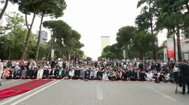 Albania: Thousands gather in Tirana for Eid al-Adha prayers on Martyrs of the Nation Boulevard